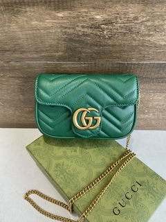 Bolsa Gucci Marmont Super Mini Verde Italiana - loja online
