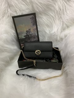 Bolsa Gucci Interlocking Preta Italiana - comprar online