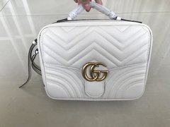 Bolsa Gucci Marmont GG Branca Off White Italiana