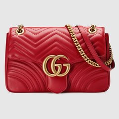 Bolsa Gucci Marmont Média Vermelha Italiana - Bolsas e Grife