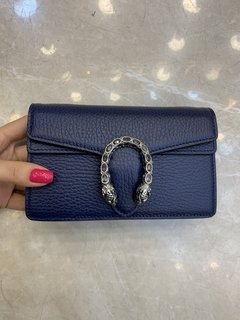 Bolsa Gucci Dionysus Super Mini Azul Marinho Italiana - loja online