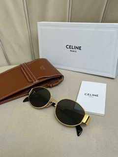 Óculos Celine Preto com Dourado Italiana