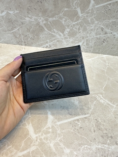 Porta Cartão Gucci Preto Italiana