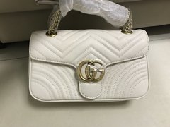 Bolsa Gucci Marmont Pequena Shoulder Branca Off White Italiana - comprar online