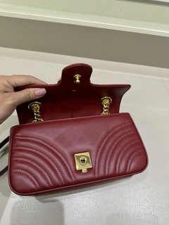 Bolsa Gucci Marmont Mini Shoulder Bordô Vinho Italiana na internet