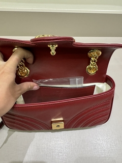 Bolsa Gucci Marmont Mini Shoulder Bordô Vinho Italiana - Bolsas e Grife