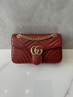 Bolsa Gucci Marmont Pequena Bordô Vinho Italiana - comprar online