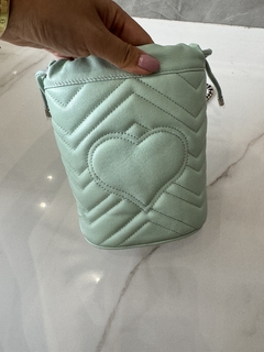 Bolsa Gucci Marmont Mini Bucket Verde Italiana - Bolsas e Grife