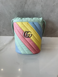 Bolsa Gucci Marmont Mini Bucket Candy Colorida Italaina