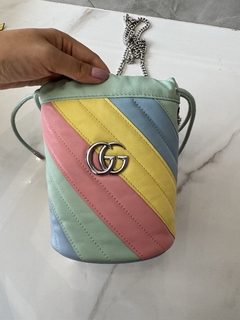 Bolsa Gucci Marmont Mini Bucket Candy Colorida Italaina - comprar online