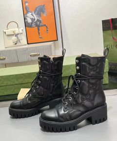 Bota Coturno Gucci Preta Italiana