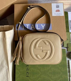 Bolsa Gucci Soho Disco Bege Italiana