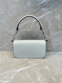 Bolsa VLTN Locò Branco Off White Pequena Brilhante Italiana na internet