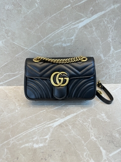 Bolsa Gucci Marmont Mini Shoulder Preta Italiana