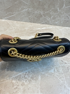 Bolsa Gucci Marmont Mini Shoulder Preta Italiana - comprar online