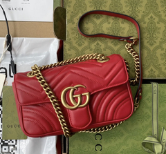 Bolsa Gucci Marmont Mini Shoulder Vermelha Italiana
