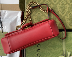 Bolsa Gucci Marmont Mini Shoulder Vermelha Italiana na internet