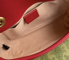 Bolsa Gucci Marmont Mini Shoulder Vermelha Italiana - loja online