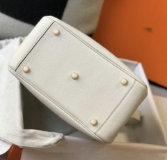 Bolsa Hermès Lindy Off White e Dourado Italiana - loja online