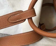 Bolsa Hermès Lindy Caramelo com Dourado Italiana - loja online