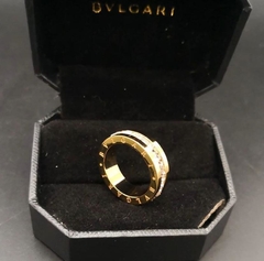 Anel Bulgari com pedras Dourado Italiana