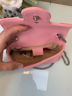 Bolsa Gucci Super Mini Marmont Rosa Italiana na internet