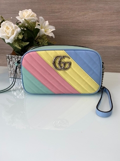 Bolsa Gucci Marmont Matelassé Diagonal Colorido Italiana - comprar online