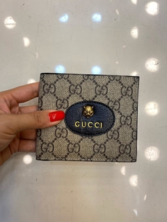 Carteira Gucci Masculina Canvas GG Supreme Bege Italiana