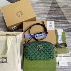 Bolsa Gucci Marmont Multicolor Verde Italiana na internet