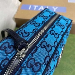 Bolsa Gucci Marmont Multicolor Azul Italiana - loja online