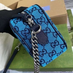 Bolsa Gucci Marmont Multicolor Azul Italiana - Bolsas e Grife