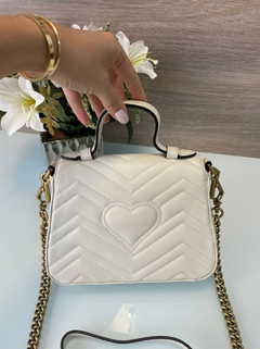 Bolsa Gucci Marmont Top Handle Mini Branca Off White Italiana - comprar online