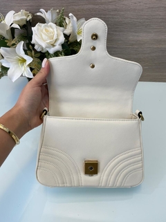 Bolsa Gucci Marmont Top Handle Mini Branca Off White Italiana - Bolsas e Grife