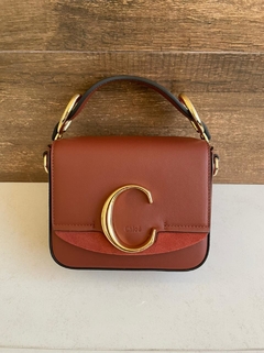 Bolsa Chloé C Ring Mini Marrom Italiana