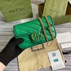 Bolsa Gucci Marmont Super Mini Verde Italiana