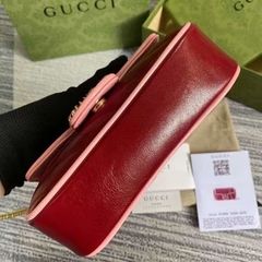 Bolsa Gucci Marmont Super Mini Vermelha Italiana na internet