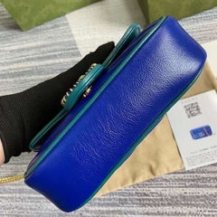 Bolsa Gucci Marmont Super Mini Azul Italiana - Bolsas e Grife