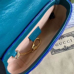 Bolsa Gucci Marmont Super Mini Azul Italiana - comprar online