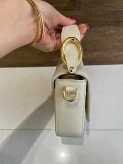 Bolsa Chloè C Ring Mini Off-White Italiana - loja online