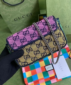 Bolsa Gucci GG Marmont Multicolor Super Mini Italiana na internet