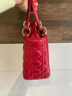 Bolsa Lady Dior Média Vermelha Italiana - comprar online