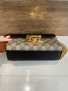 Bolsa Gucci Padlock Preta e Marrom Italiana - loja online