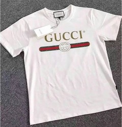 T-Shirt Gucci Oversized Feminina Branca Italiana