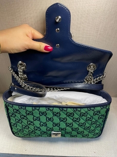 Bolsa Gucci Marmont GG Multicolor Verde Italiana na internet