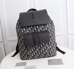 Mochila Dior Motion Oblique Bege e Preto Italiana