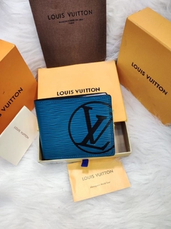 Carteira Louis Vuitton Slender Epi Azul Italiana