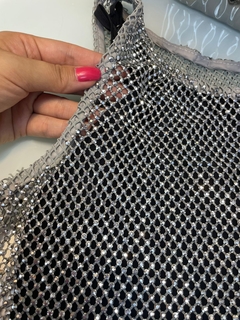 Blusa Cropped Prada em Malha Bordada com Strass Italiana - comprar online