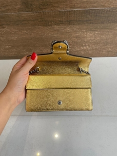 Bolsa Dionysus Super Mini Dourada Italiana - Bolsas e Grife