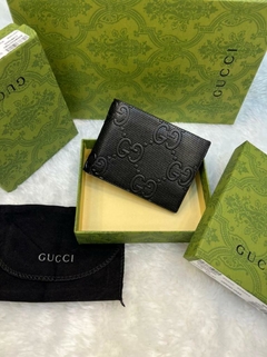 Carteira Gucci GG Preta Italiana