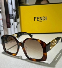 Óculos de Sol Fendi O'Lock Marrom Italiana